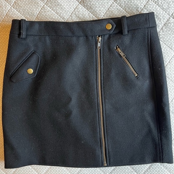 J. Crew Dresses & Skirts - J. Crew | Women’s | Wool | Zip Front | Mini Skirt | Black | 2